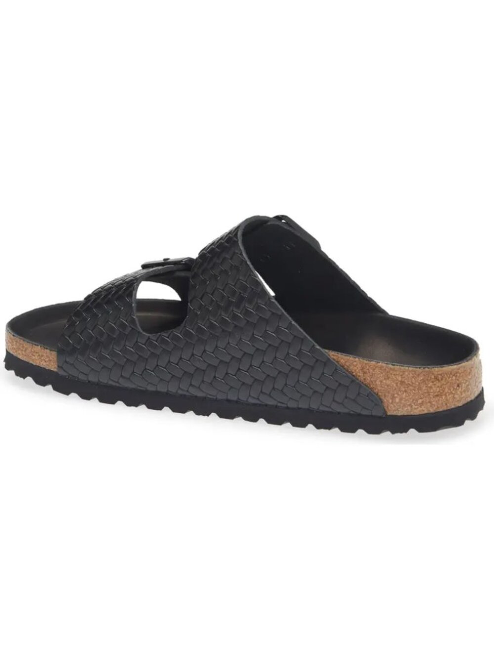 NEW Birkenstock Arizona Woven Embossed Black Leather Sandals 40 Womens 9 - Picture 3 of 5